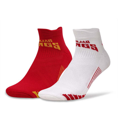 PUNJAB KINGS X NIVIA STRIPES 2.0 ANKLE SOCKS PACK OF 2