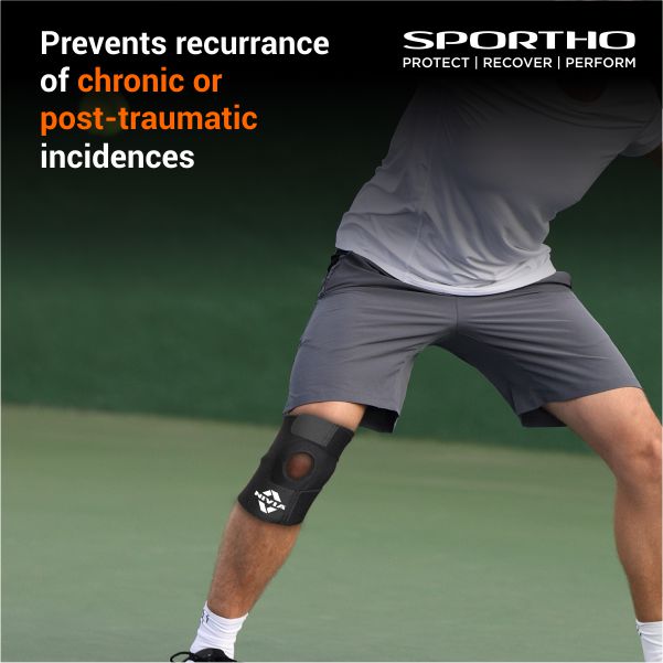 NIVIA  Basic Patella Knee Support With Adjustable Vecro, Knee Braces & Sleeves, For Pain Relief & Recovery  Available in  S | M | L  | XL & Black Color , Used for Rehabilitation & Recovery
