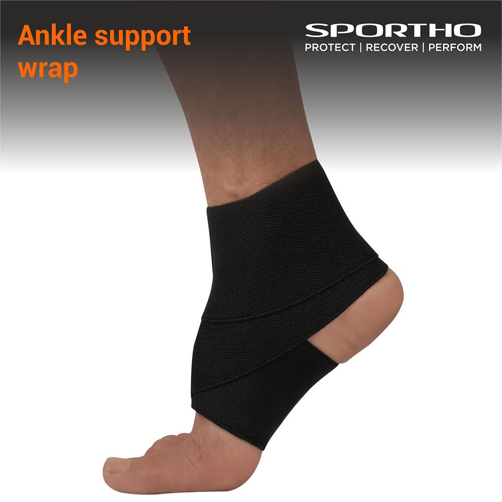 Ankle Support Wrap With Velcro, Ankle Sleeves, Braces or Wraps , For Pain Relief & Recovery  Available in XS | S | M | L  | XL & Black Color , Used for Rehabilitation & Recovery