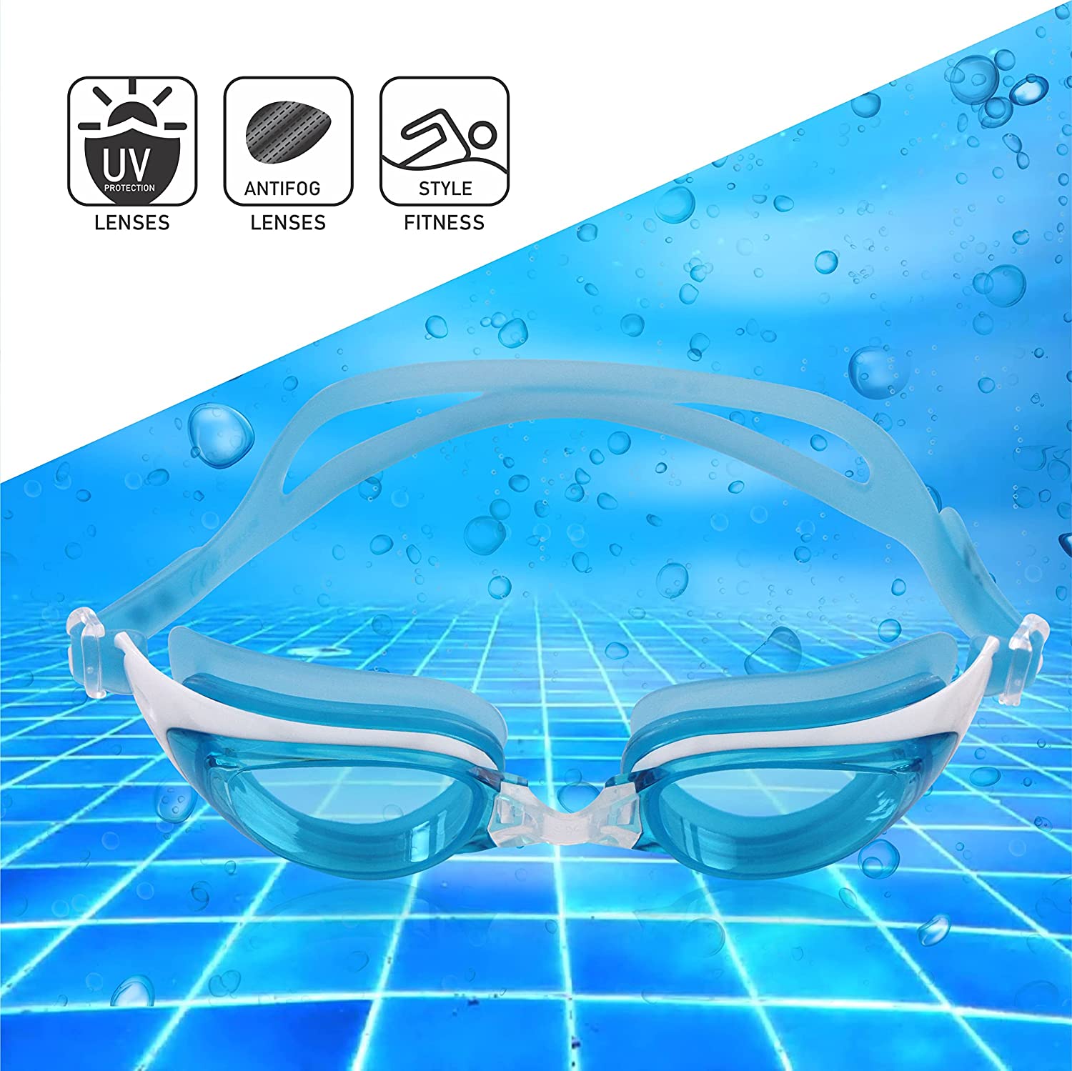 Power Swimming Goggles FEIKE Rx Prescription Optical Corrective Lenses –  SoftTouchLenses